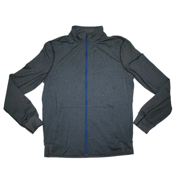 Lululemon Track Jacket Gray Long Sleeve Full Zip Up Stretch Mens Size  Large - Picture 1 of 9